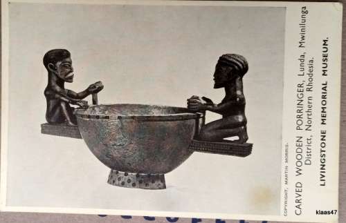 Livingstone Memorial Museum - Post Card - Carved Wooden Porringer - Not posted