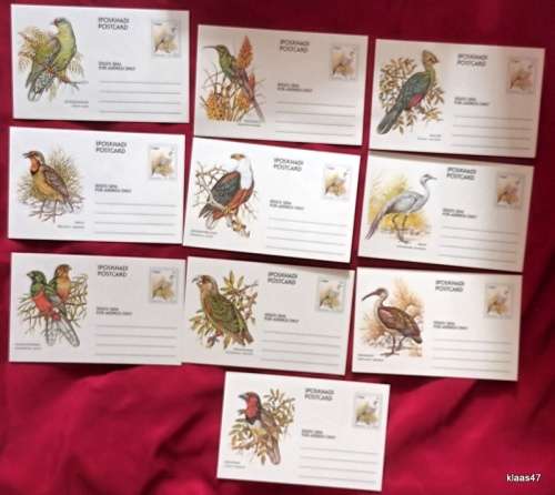 Ciskei - 1981 - Pre Printed Bird Post Cards (5c) Set of 10 Unused
