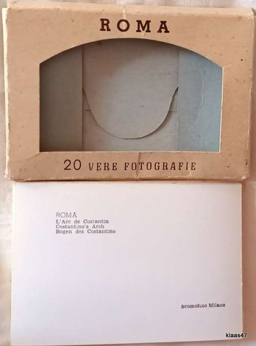 Vintage Souvenir - Roma - 20 Real Photos (Small) in Folder (Bromofoto, Milano)