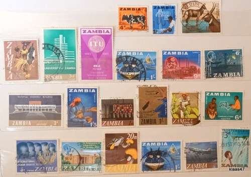 Zambia - Mixed Lot of 20 Used stamps