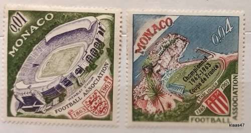 Monaco - 1963 - History of Football - 2 Unused Hinged stamps