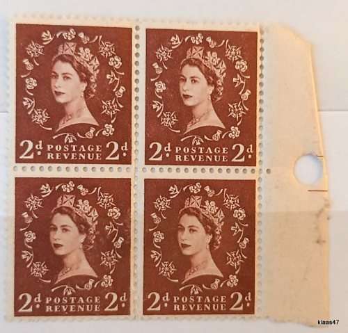 GB - 1953 - Elizabeth II - Block of 4 Unused stamps