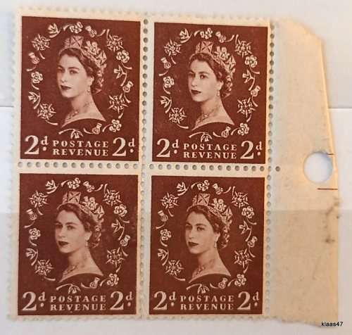 GB - 1953 - Elizabeth II - Block of 4 Unused stamps