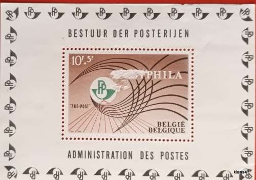 Belgium - 1967 - Postphila Souvenir Sheet - Mint