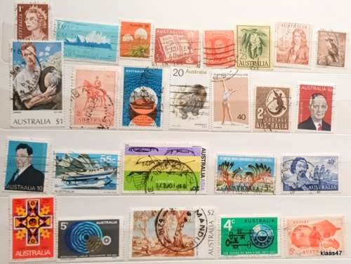 Australia - Mixed Lot of 25 Used stamps