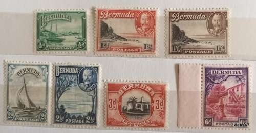 Bermuda - 1936-47 - Pictorial Issue - Short set of 7 (1/2d to 6d)