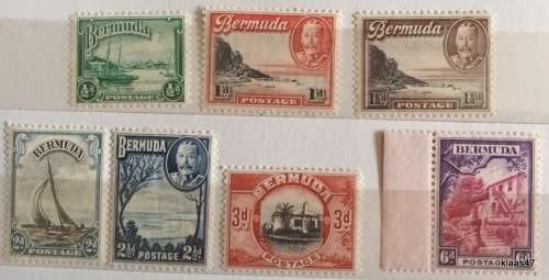 Bermuda - 1936-47 - Pictorial Issue - Short set of 7 (1/2d to 6d)