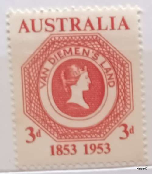 Australia - 1953-54 - Tasmania - Van Diemen`s Land - 1 Mint 3d stamp