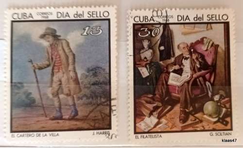 Cuba - 1968 - Stamp Day - Set of 2 Cancelled stamps