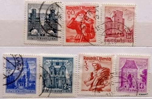 Austria - Mixed Lot of 7 Used stamps