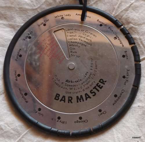 `BarMaster` Drink Guide by Danesco - Stainless Steel Wheel