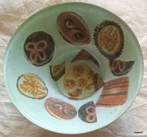 Decopage Art Glass Bowl