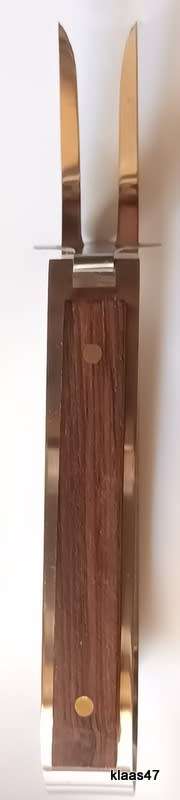 Vintage Stainless Steel & Rosewood Gentry `Ejecta-Fork` In Original Box