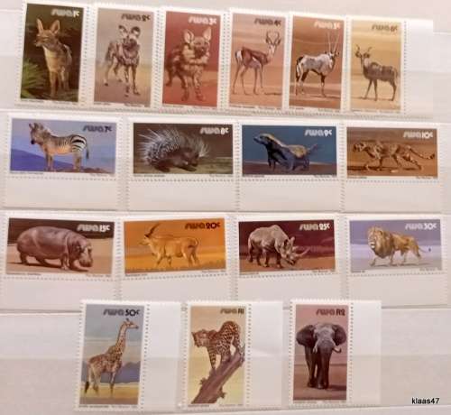 South West Africa 1980 3rd Definitive Animal Wildlife  17 Mint stamps