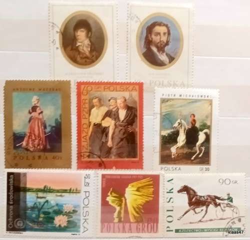 Poland - Mixed Lot of 8 Used stamps