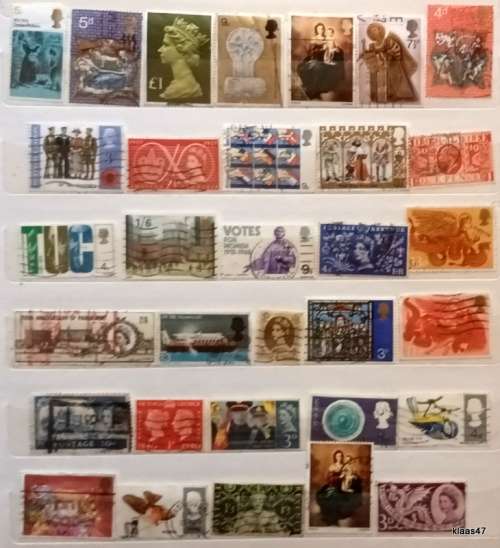 GB - Mixed Lot of 32 Used stamps