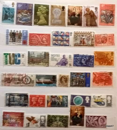 GB - Mixed Lot of 32 Used stamps