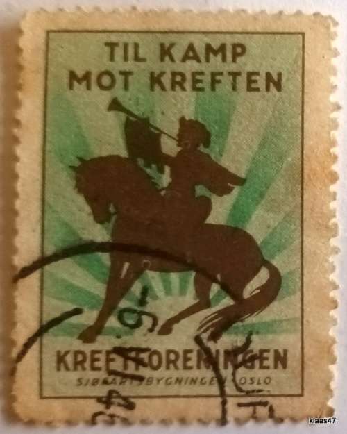 Norway - Cancer Society Norway - Poster Kreftforeningen - 1 used Charity stamp