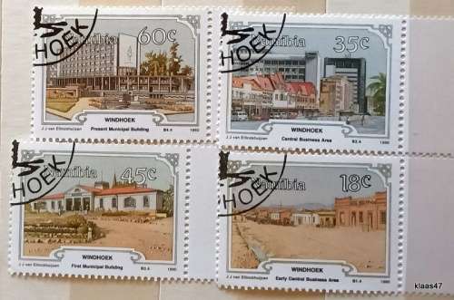 Namibia - 1990 - Development of Windhoek  - Set of 4 Cancelled stamps