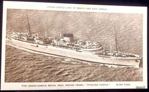 Union Castle Line Mail Ship - Post Card - Stirling Castle - Unused