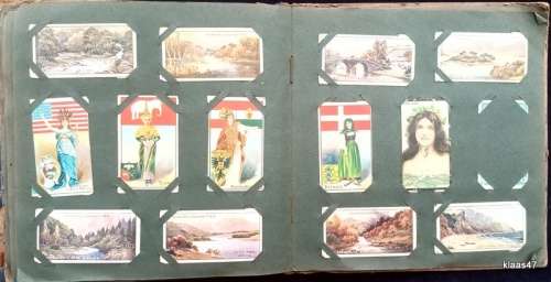 Vintage Cigarette Card Album with 250 Cards (Will`s and Player`s)