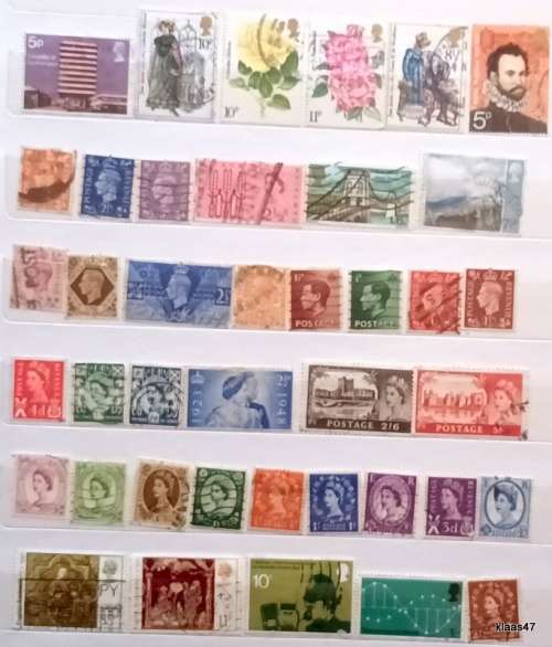 GB - Mixed Lot of 40 Used stamps