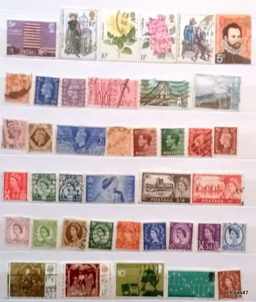 GB - Mixed Lot of 40 Used stamps