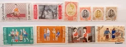 Thailand - Mixed Lot of 10 Used stamps