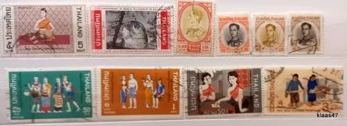 Thailand - Mixed Lot of 10 Used stamps