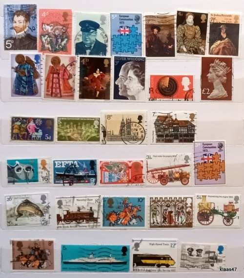 GB - Mixed Lot of 31 Used stamps