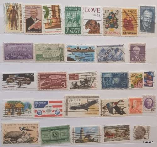 USA - Mixed Lot of 30 Used stamps