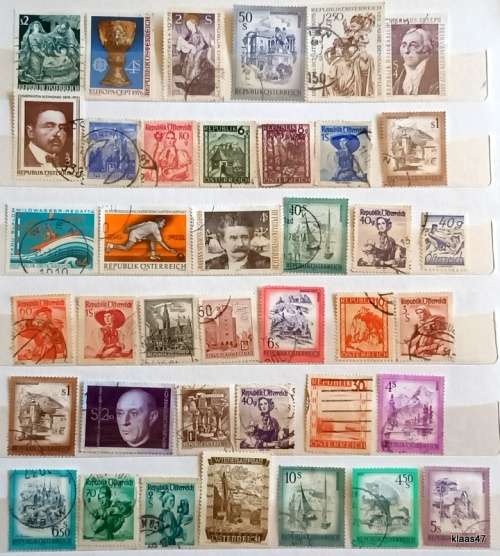 Austria - Mixed Lot of 39 Used stamps