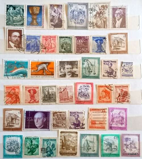 Austria - Mixed Lot of 39 Used stamps