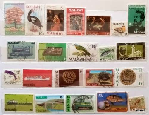 Malawi - Mixed lot of 22 Used stamps