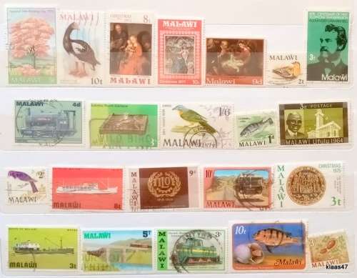 Malawi - Mixed lot of 22 Used stamps