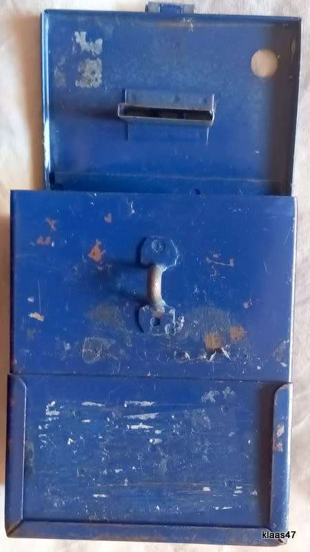 Vintage Metal Lockable  Money Box  Street Collection Type with Handle