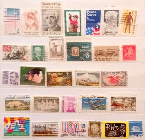 USA - Mixed Lot of 29 Used stamps
