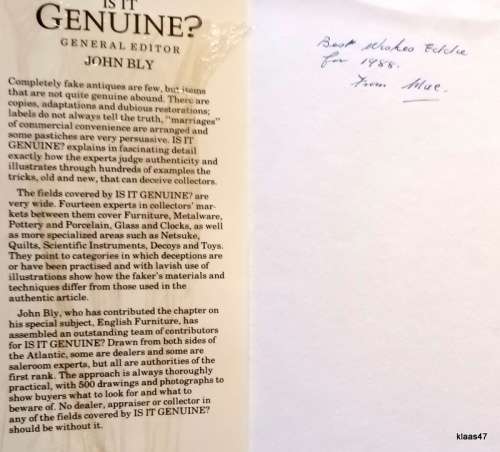 Is It Genuine? - John Bly - Hardcover (How to Collect Antiques with Confidence)