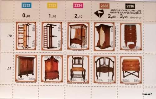 RSA - 1992 - Antique Cape Furniture - Miniature Sheet (Mint)