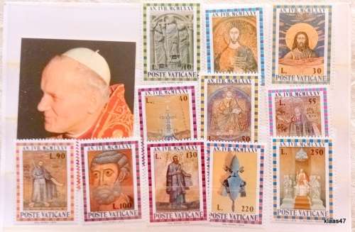 Vatican City - 1974 - Holy Year 1975 - Set of 11 Mint stamps with Photo of Pope John Paul II