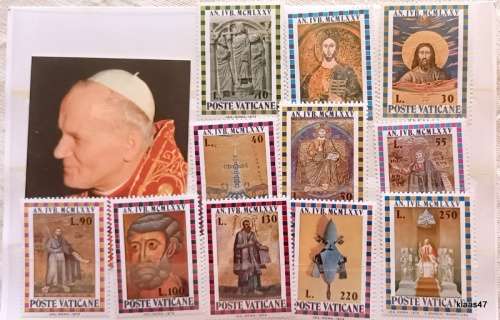 Vatican City - 1974 - Holy Year 1975 - Set of 11 Mint stamps with Photo of Pope John Paul II