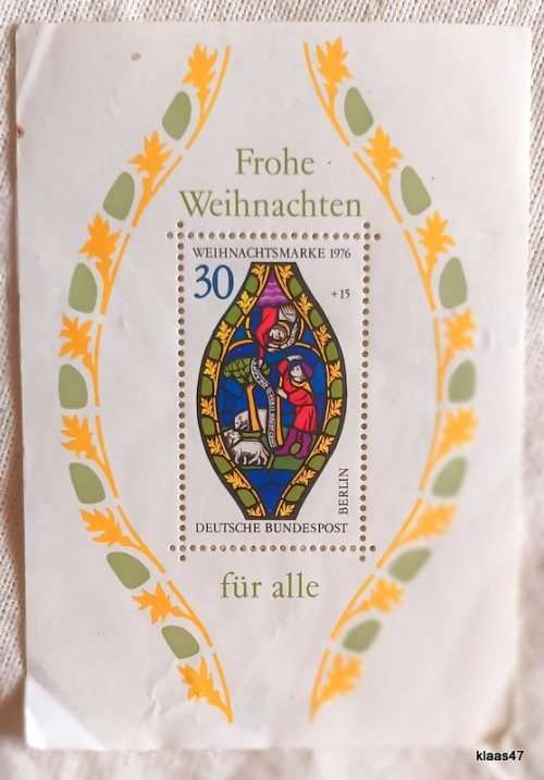 Germany - 1976 - Frohe Weihnachten Für Alle - Christmas Miniature Sheet