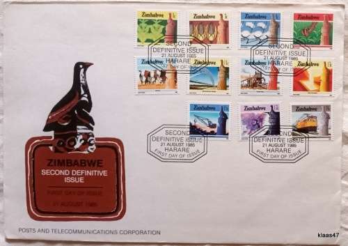 Zimbabwe - 1985 - 2nd Definitive Issue - FDC