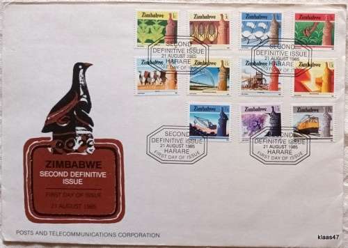 Zimbabwe - 1985 - 2nd Definitive Issue - FDC
