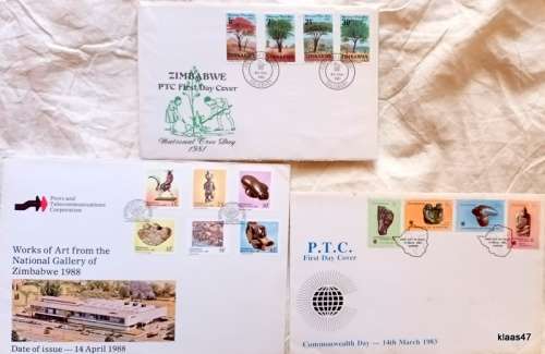 Zimbabwe - Mixed Lot 3 FDC`s (see pictures)