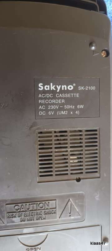 Sakyno - Cassette Tape Recorder - Battery and Mains - Working