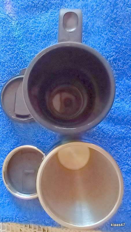2 Unused Insulated drinking mugs with Religious slogans