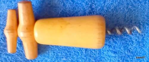 Vintage Wooden  Corkscrew
