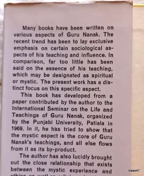 Guru Nanak: His Mystic Teachings - JR Puri - Hardcover
