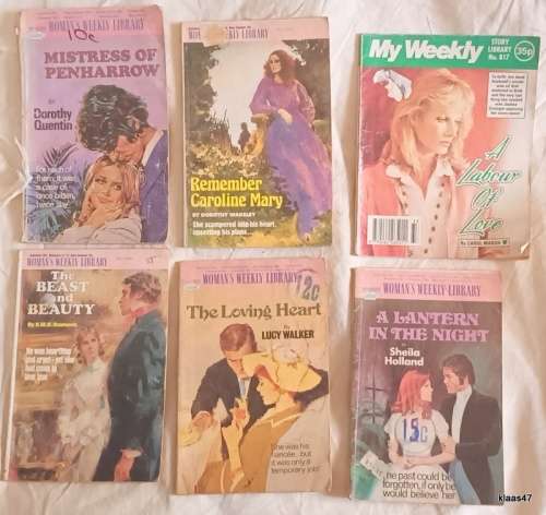 Woman`s Weekly Library - 5 books - No`s 932 1222 1412 2486 2496 and 1 x My Weekly No. 817